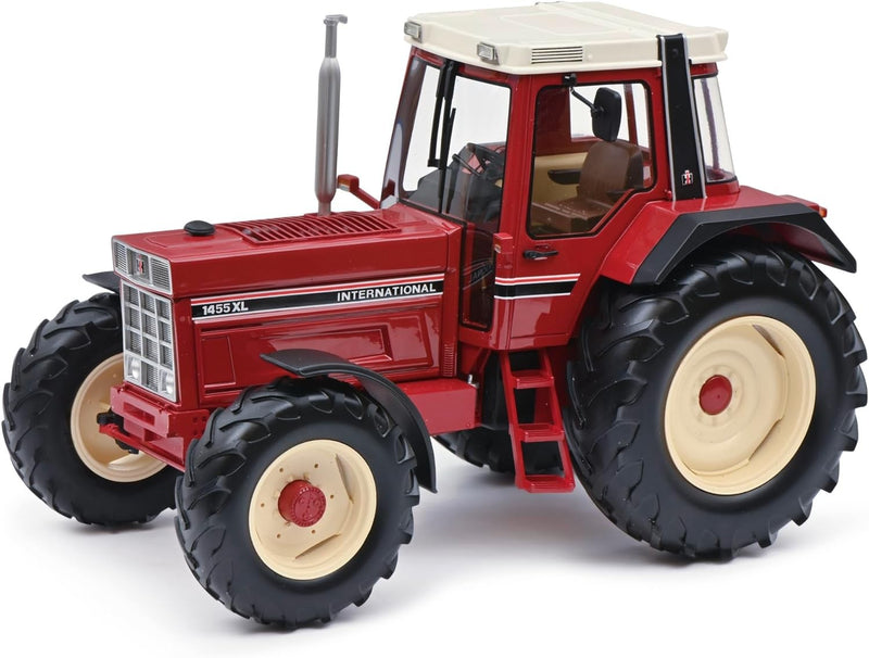 International 1455 XL Trattore 1989 Rosso Bianco 1:18 - 75915