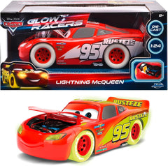 Lightning McQueen Pixar Glow Racers "Cars" Fluorescente 1:24 - 75988