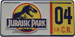 Targa in metallo "Replica Number" dal film Jurassic Park 29.7 x 15cm - 76112
