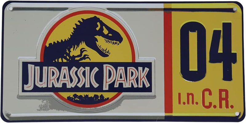 Targa in metallo "Replica Number" dal film Jurassic Park 29.7 x 15cm - 76112