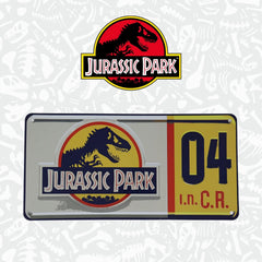 Targa in metallo "Replica Number" dal film Jurassic Park 29.7 x 15cm - 76113
