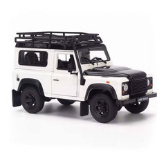 Land Rover Defender Off Road with roof rack white 1:24 - 76163