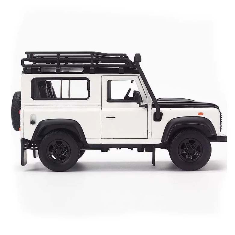 Land Rover Defender Off Road with roof rack white 1:24 - 76166