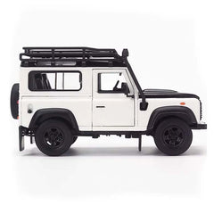 Land Rover Defender Off Road with roof rack white 1:24 - 76166