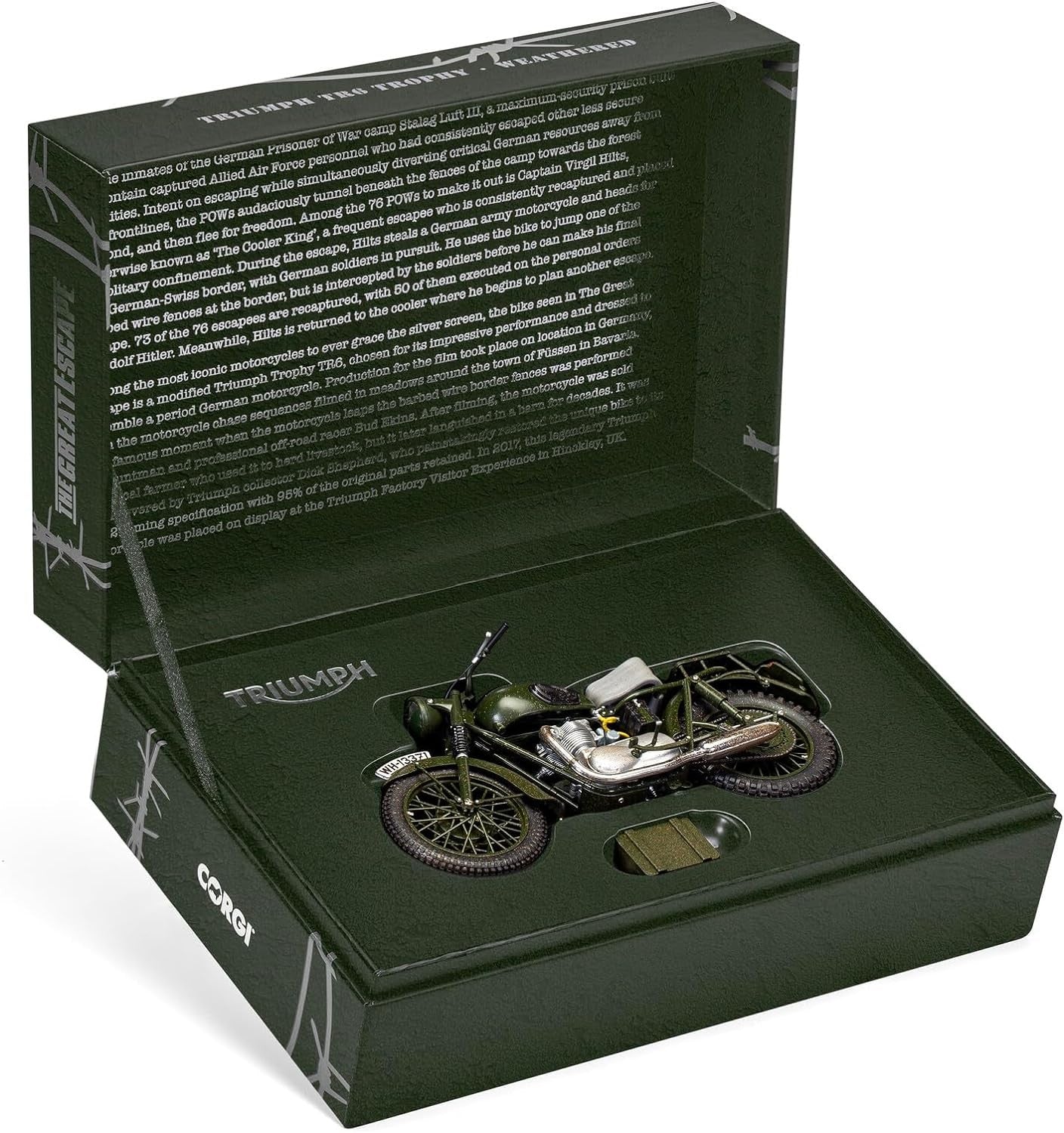Triumph TR6 1962 Trophy Weathered The Great Escape McQueen 1:12 - 76315