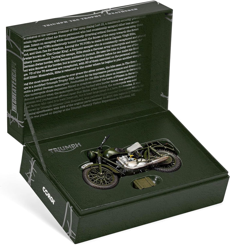 Triumph TR6 1962 Trophy Weathered The Great Escape McQueen 1:12 - 76315