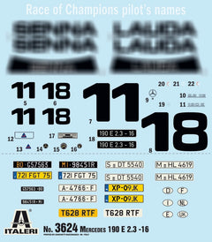 Mercedes-Benz 190E 2.3 16v Senna 11 Winner Nurburgring Race of Champions Kit 1:24 - 76474
