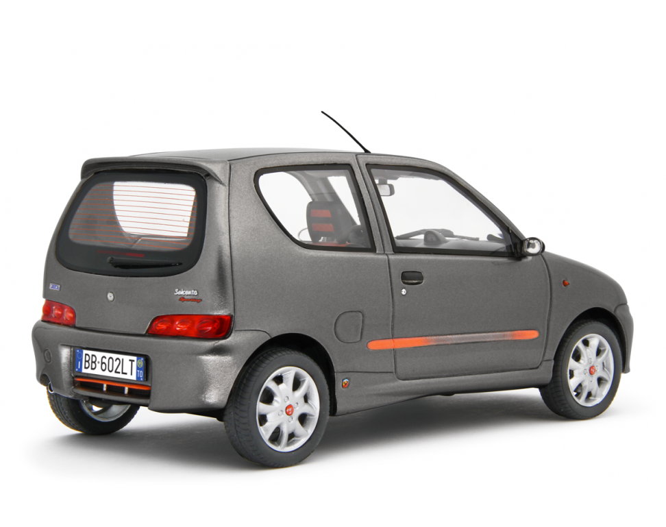Fiat Seicento Sporting Abarth 1998 Grigio Metallizzato 1:18 - 76790