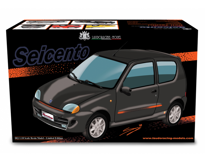 Fiat Seicento Sporting Abarth 1998 Nero 1:18 - 76814