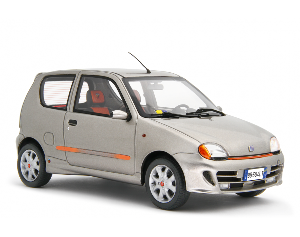 Fiat Seicento Sporting Abarth 1998 Silver 1:18 - 76819