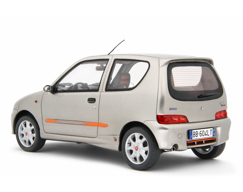 Fiat Seicento Sporting Abarth 1998 Silver 1:18 - 76820