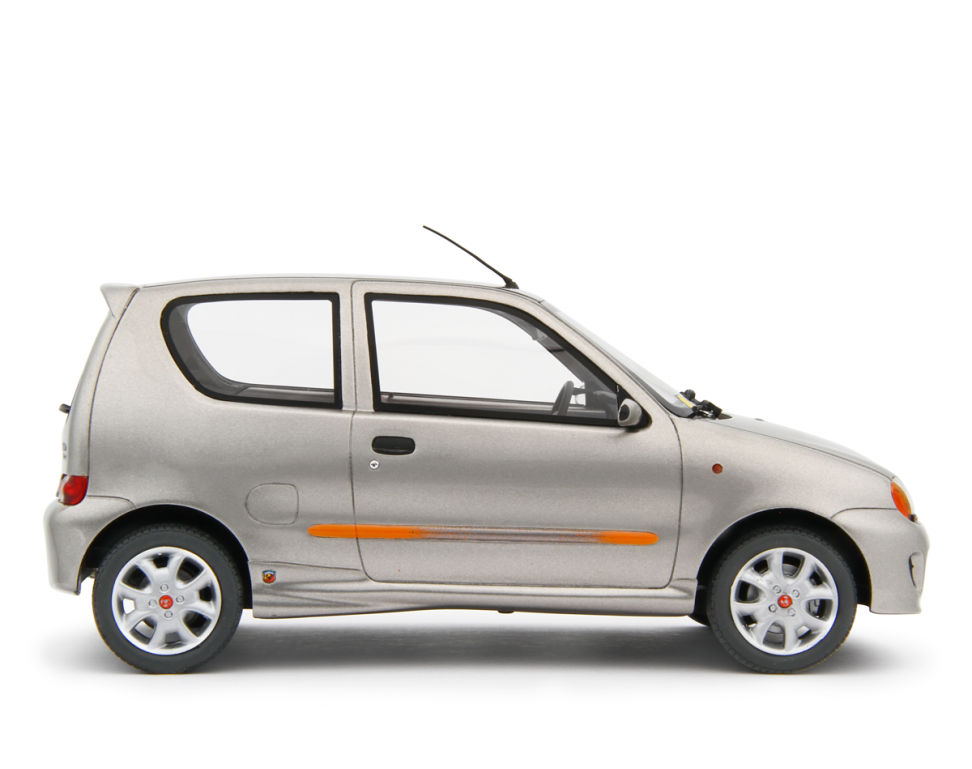 Fiat Seicento Sporting Abarth 1998 Silver 1:18 - 76822