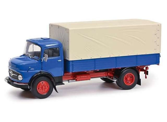 Mercedes-Benz LP911 1966 Pianale Con Telone Blu 1:18 - 77244
