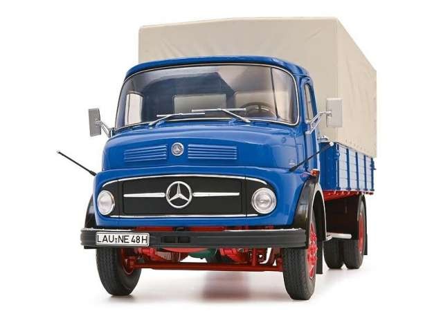 Mercedes-Benz LP911 1966 Pianale Con Telone Blu 1:18 - 77246