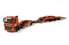 DAF CF 85 Sleeper Cab MY2017 Riged Truck Transporter Truck 4X2 Drawbar Trailer 3 Axle "De Roy" 1:50 - 77679