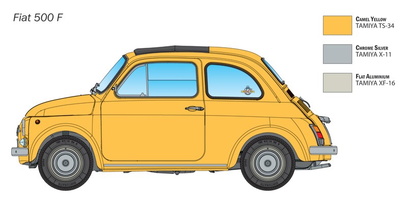 Fiat 500 F Upgraded Edition kit 1:12 - 77835
