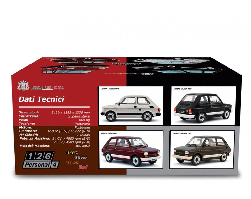 Fiat 126 Personal 4 Black 1978 Nero 1:18 - 77882