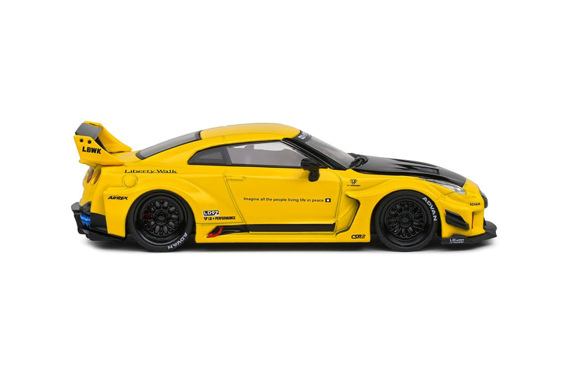 Nissan GT-R (R35) Liberty Walk LBWK Silhouette 2020 Yellow 1:43 - 78002