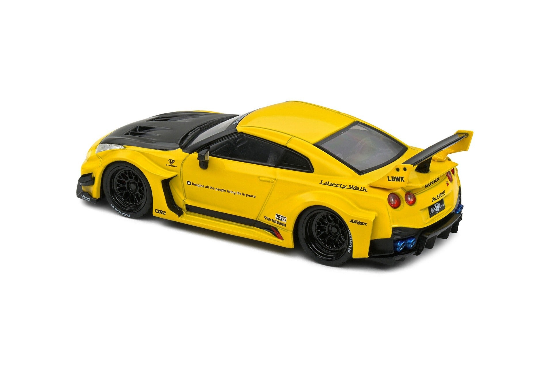 Nissan GT-R (R35) Liberty Walk LBWK Silhouette 2020 Yellow 1:43 - 78004