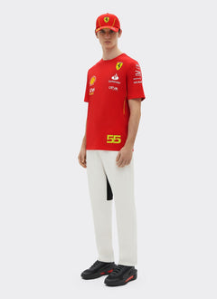 Ferrari F1 2024 T-Shirt Uomo 55 Carlos Sainz Replica Team Puma - 78148