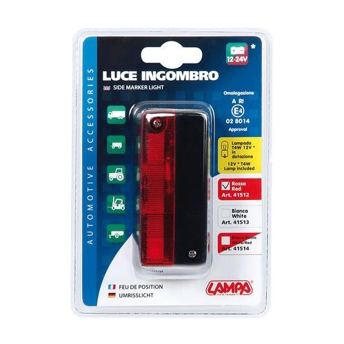 Luce ingombro 12/24V Rosso - 7836