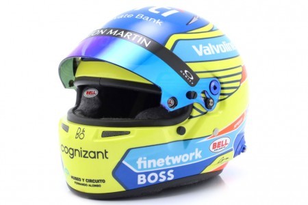 Fernando Alonso Aramco Cognizant Aston Martin F1 2024 Bell Mini Helmet 1:2 - 79134