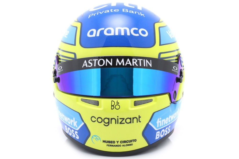 Fernando Alonso Aramco Cognizant Aston Martin F1 2024 Bell Mini Helmet 1:2 - 79136