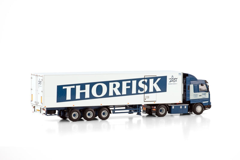 Scania 143M 420 Streamline 4x2 Refeer Trailer 3 assi "Thorfisk" 1:50 - 79173