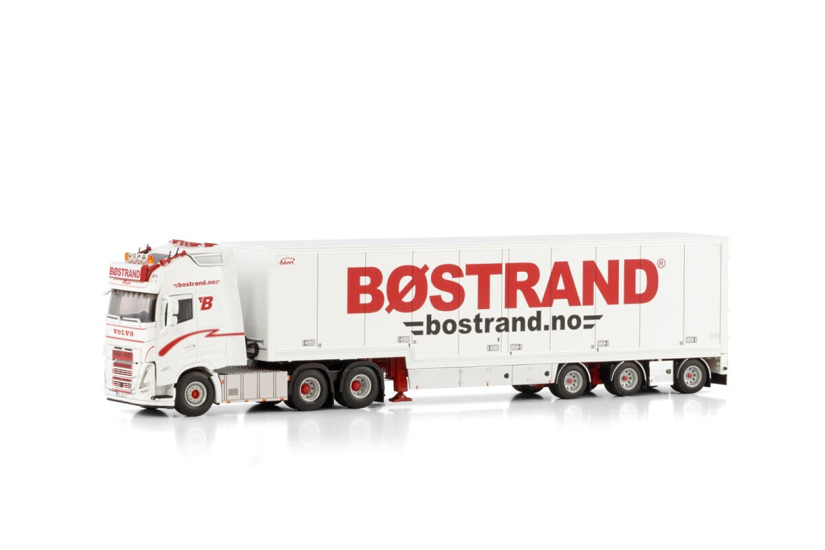 Volvo FH5 Globetrotter XL 6x2 Tag Axle Box Trailer 3 Assi "Bostrand" 1:50 - 79177