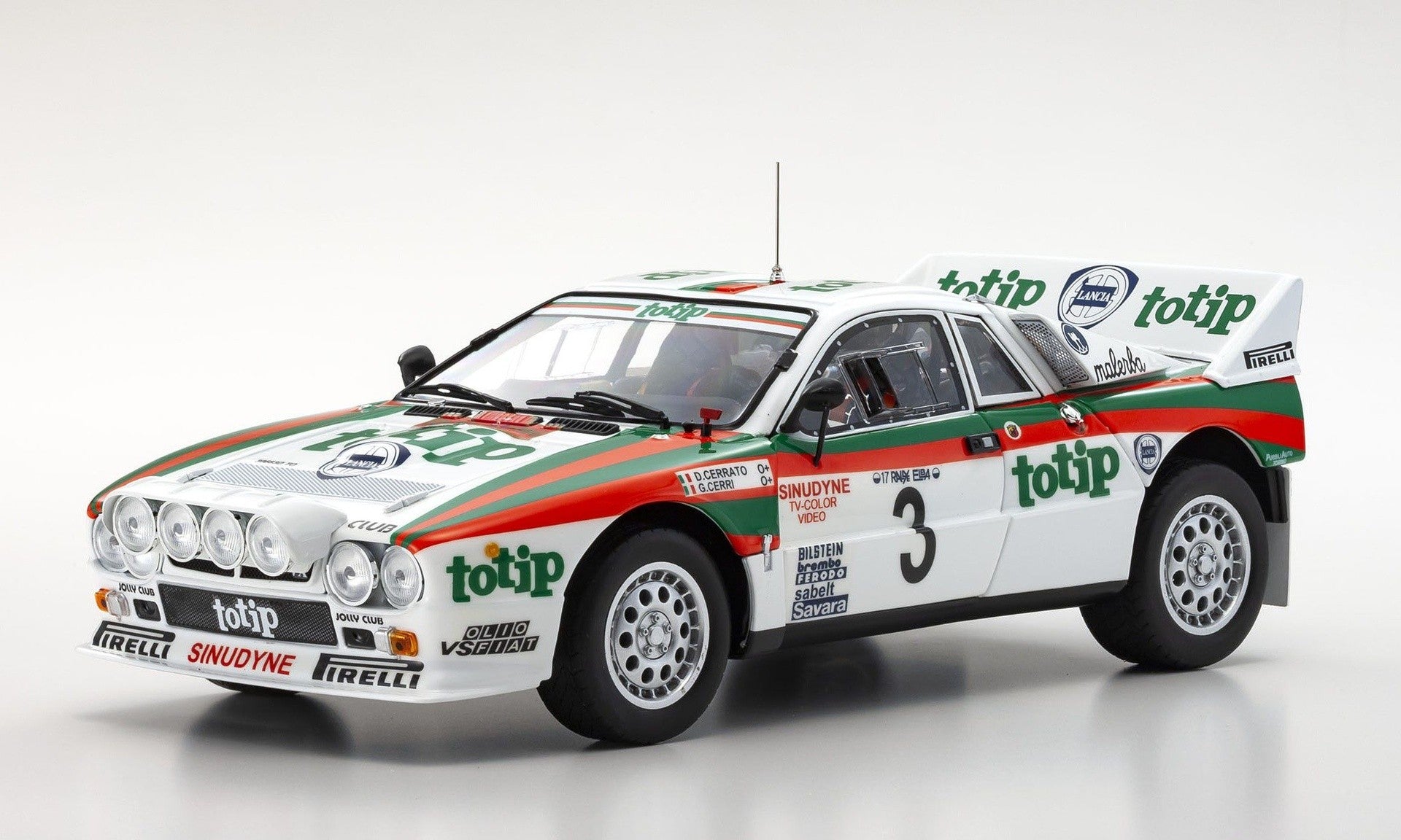 Lancia 037 Rally Jolly Club Totip Winner Rally Isola d'Elba 1985 D. Cerrato - G. Cerri 1:18 - 79445