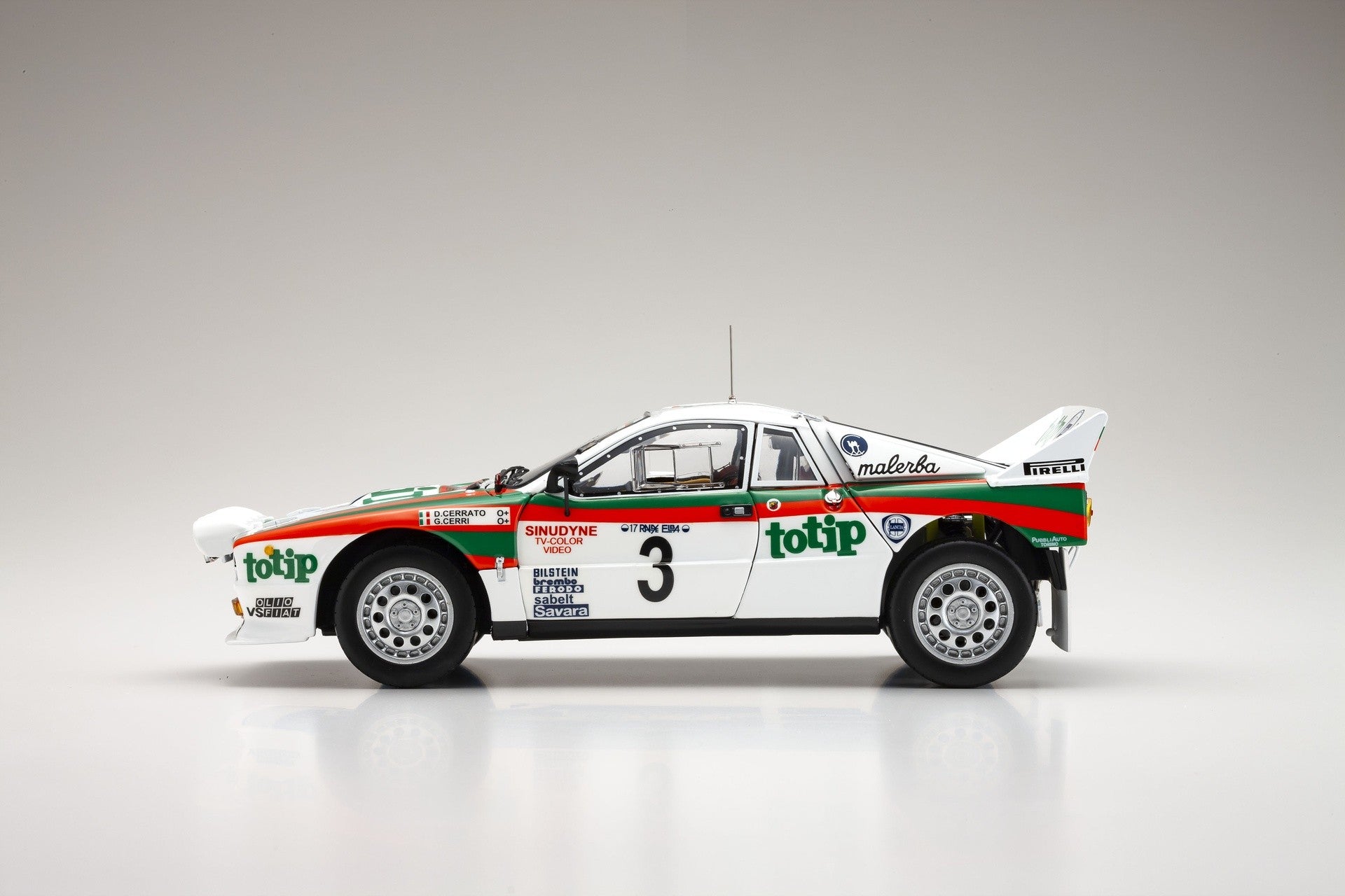 Lancia 037 Rally Jolly Club Totip Winner Rally Isola d'Elba 1985 D. Cerrato - G. Cerri 1:18 - 79449