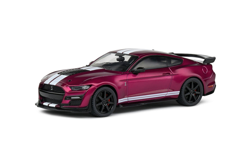 Ford Shelby Mustang GT500 2020 Purple - White stripes 1:43 - 79797