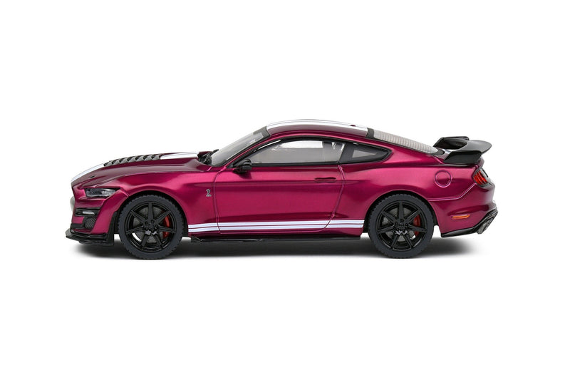 Ford Shelby Mustang GT500 2020 Purple - White stripes 1:43 - 79798