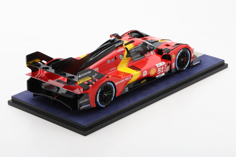 Ferrari 499P 3.0L Turbo V6 Team Ferrari AF Corse 51 Winner 24h Le Mans 2023 J. Calado - A. Giovinazzi - A. Pier Guidi 1:18 - 80157