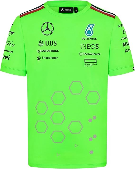 Mercedes-AMG Petronas F1 2024 Set Up T-Shirt Green Fluo - 80307