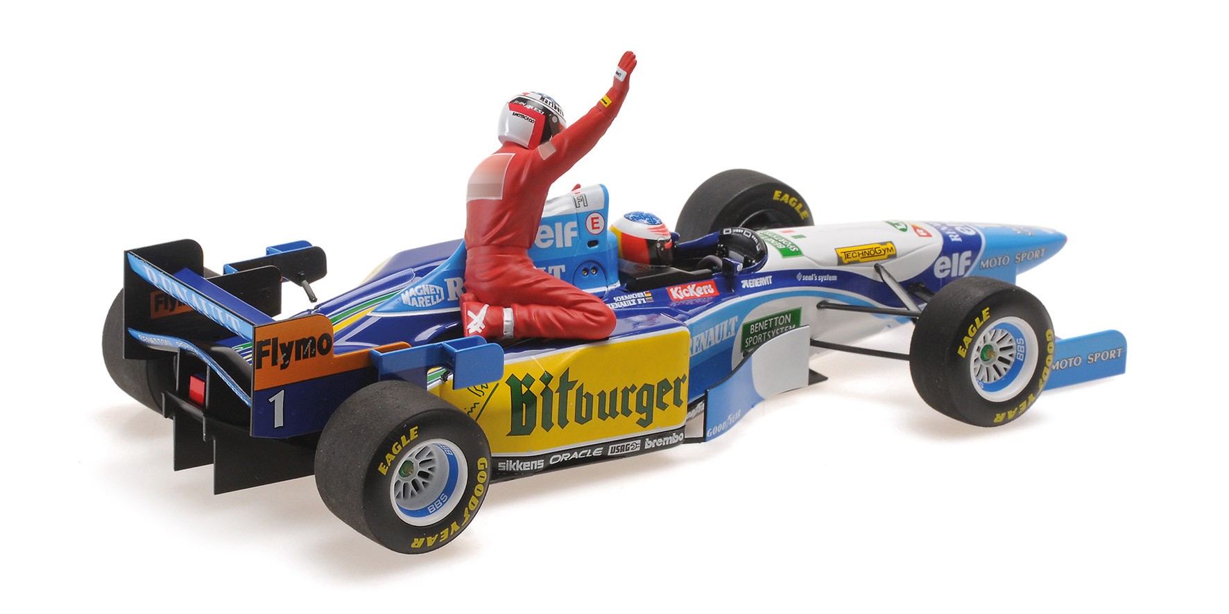 Benetton Ford B195 F1 1995 Michael Schumacher with Jean Alesi Winner Canadian GP 1:18 - 80660