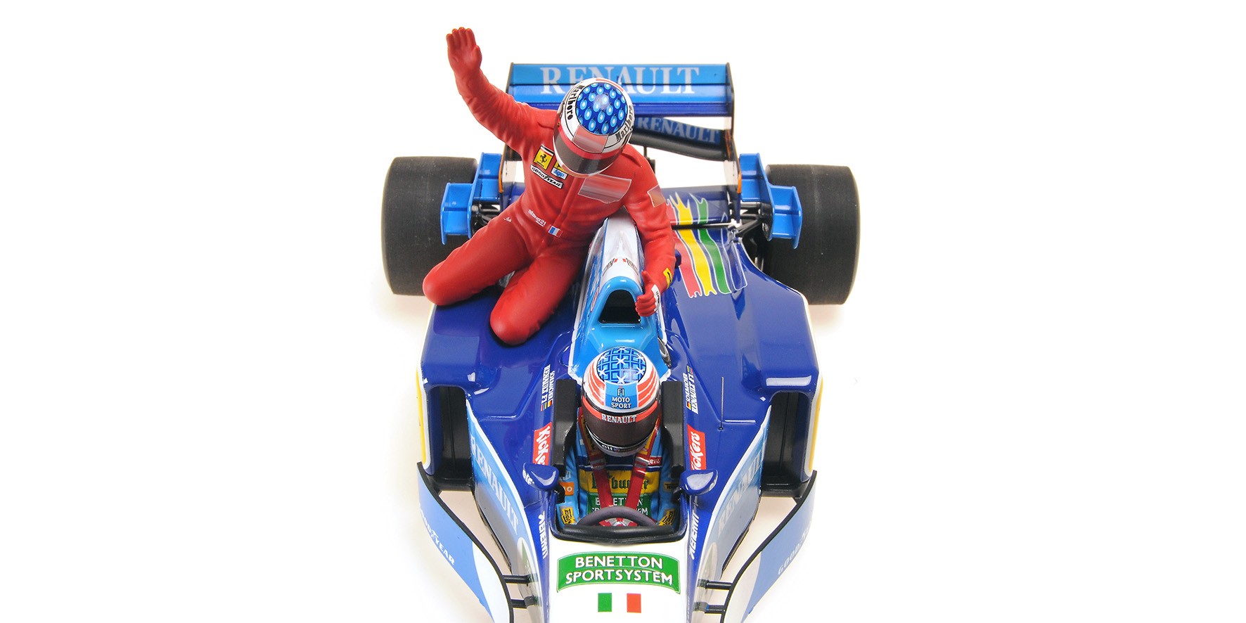 Benetton Ford B195 F1 1995 Michael Schumacher with Jean Alesi Winner Canadian GP 1:18 - 80661