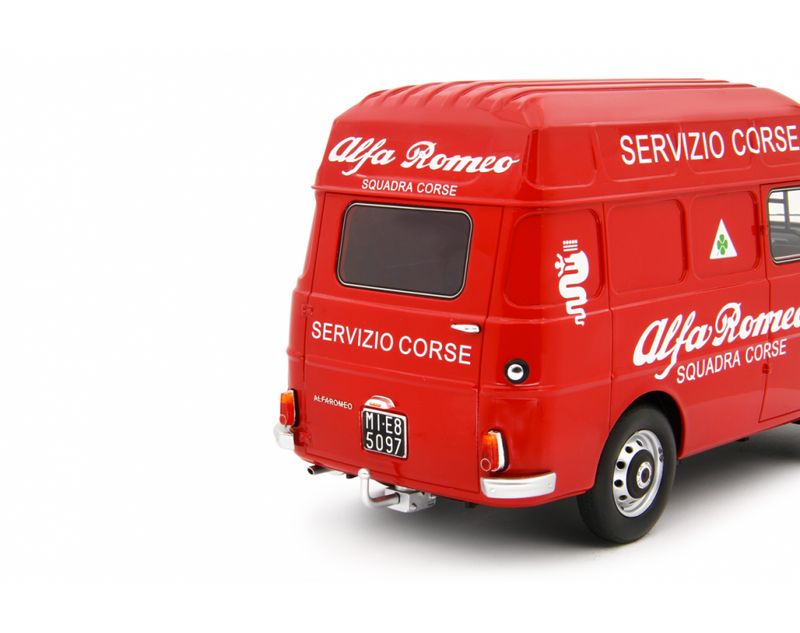 Alfa Romeo F12 Autocarro Tetto Sopralzato 1967 Servizio Corse Rosso 1:18-6