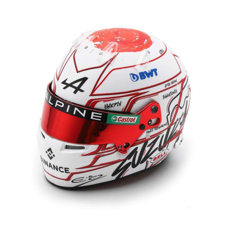 Esteban Ocon Casco Bell Helmet BWT Alpine Japanese GP 1:5 - 80720