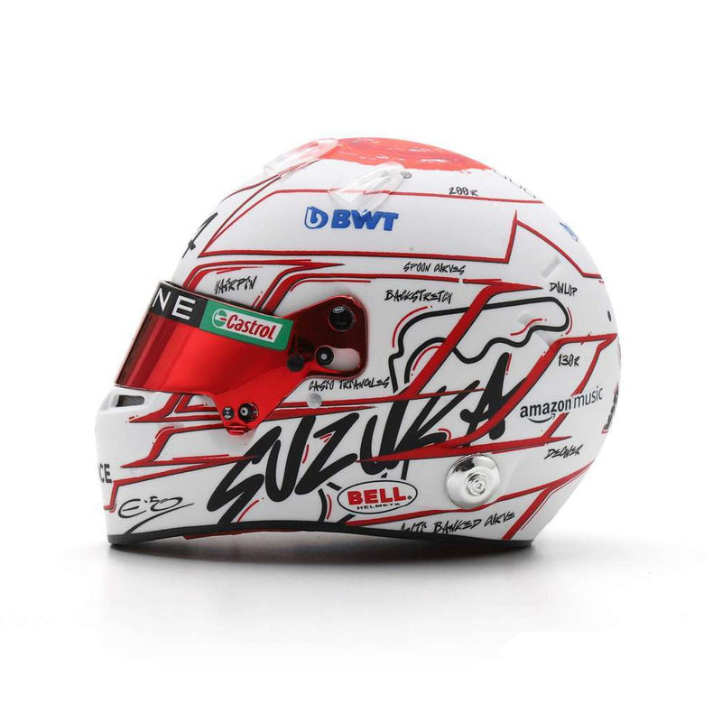 Esteban Ocon Casco Bell Helmet BWT Alpine Japanese GP 1:5 - 80721
