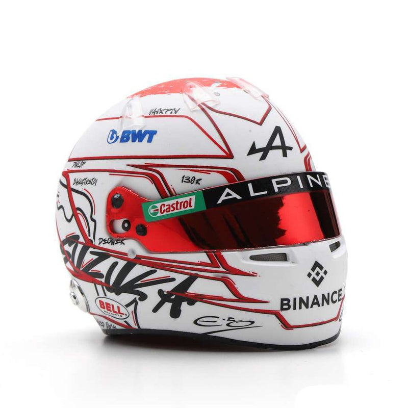 Esteban Ocon Casco Bell Helmet BWT Alpine Japanese GP 1:5 - 80722