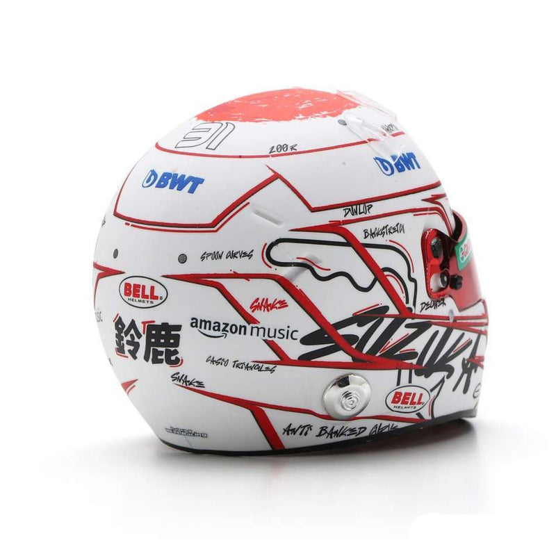 Esteban Ocon Casco Bell Helmet BWT Alpine Japanese GP 1:5 - 80723