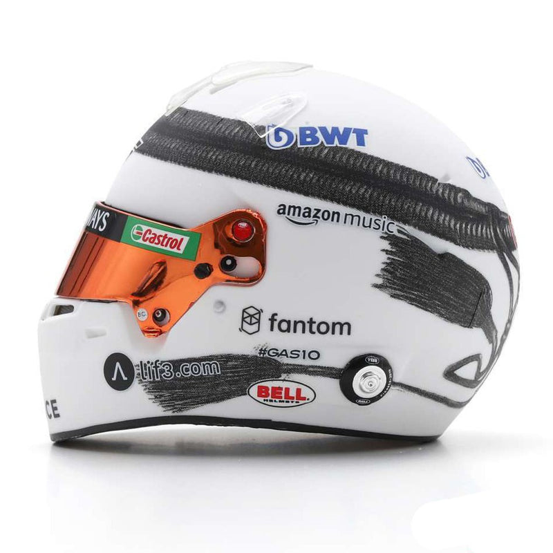 Pierre Gasly Casco Bell Helmet F1 2023 Qatar GP 2023 Sprint Race BWT Alpine 1:5 - 80726