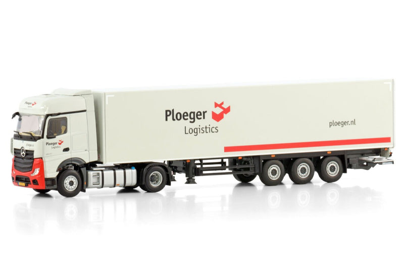 Mercedes-Benz Actros MP5 Big Space 4x2 "Ploeger Logistics" Box Trailer 3 assi (NL) 1:50 - 81022