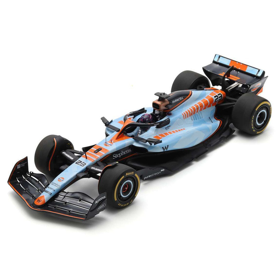 Williams Racing F1 FW45 Singapore GP 2023 livrea Gulf “Bolder Than Bold“ Alexander Albon 1:18 - 81400