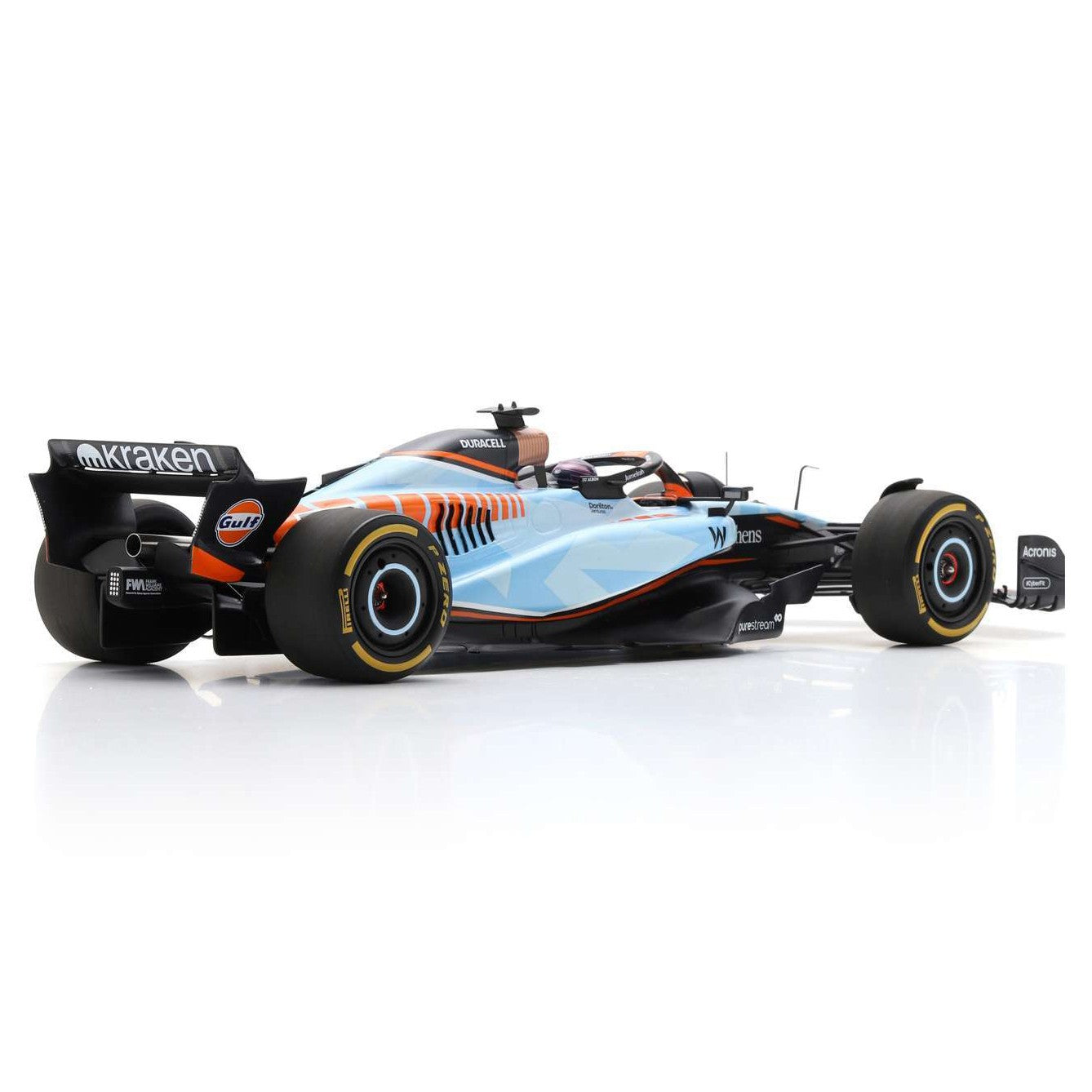 Williams Racing F1 FW45 Singapore GP 2023 livrea Gulf “Bolder Than Bold“ Alexander Albon 1:18 - 81403