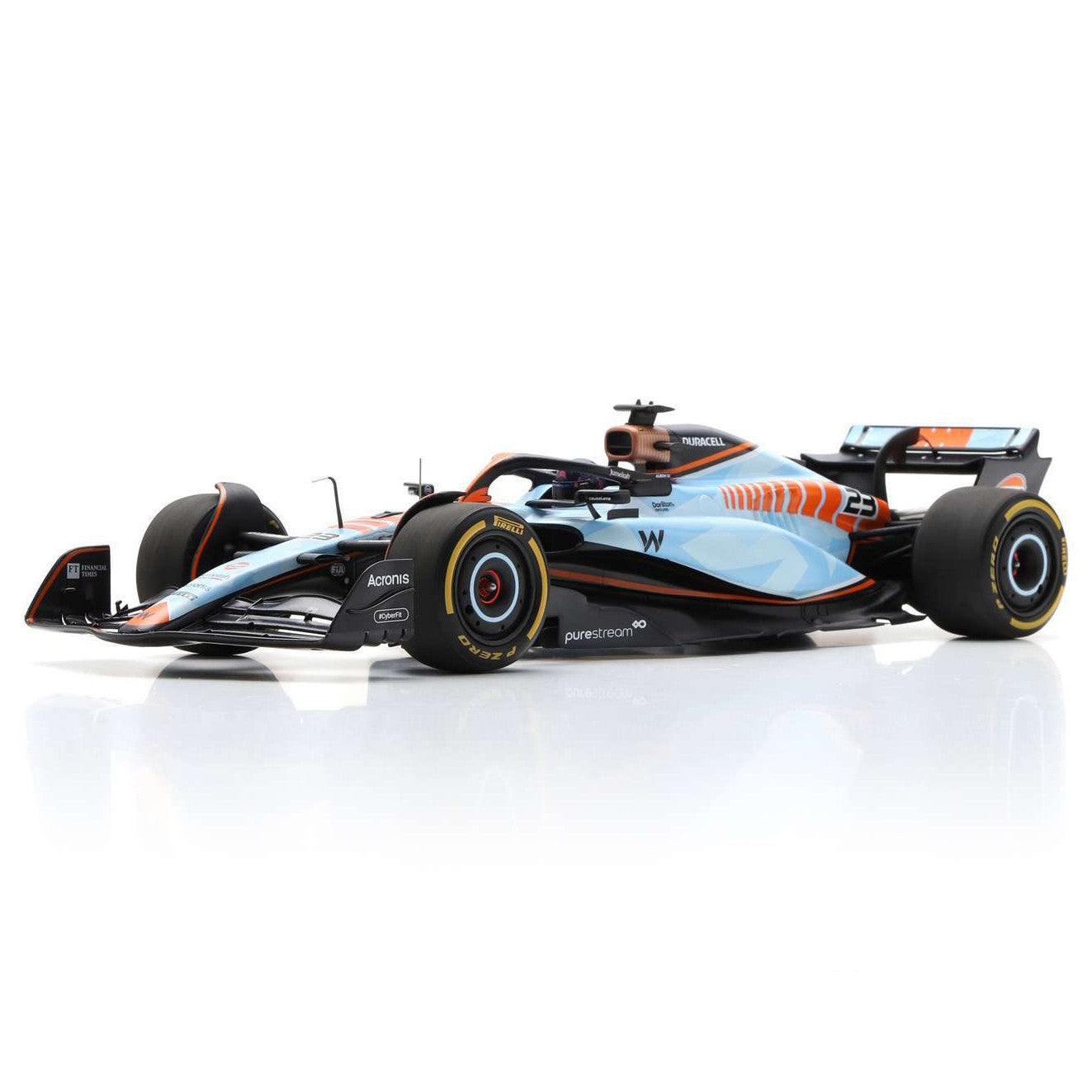 Williams Racing F1 FW45 Singapore GP 2023 livrea Gulf “Bolder Than Bold“ Alexander Albon 1:18 - 81404