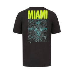 Aston Martin F1 Men's Limited Edition Miami GP Graphic T-Shirt - Night Storm - 81646