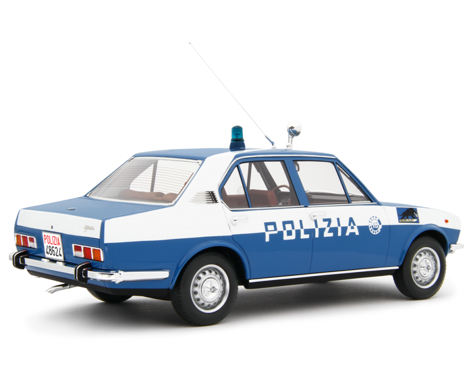 Alfa Romeo Alfetta 1.8 Polizia 1976 "Squadra Volante" Blu Militare 1:18 - 81798
