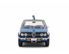 Alfa Romeo Alfetta 1.8 Polizia 1976 "Squadra Volante" Blu Militare 1:18 - 81801